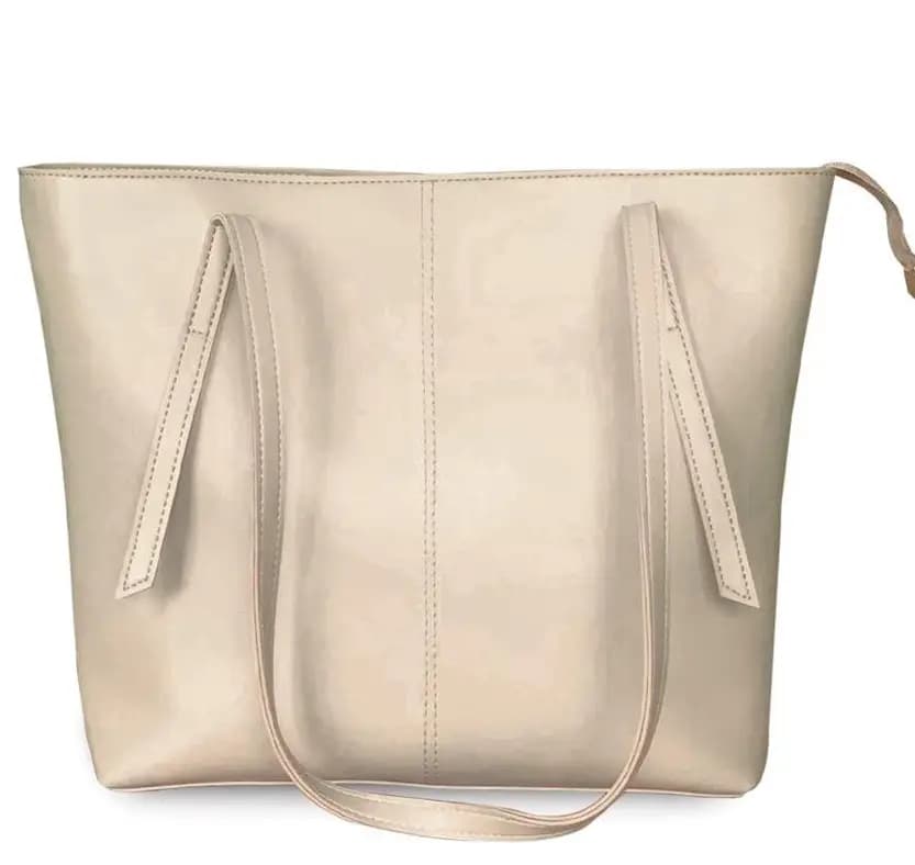 Womens PU Leather Plain TOTE Hand Bag